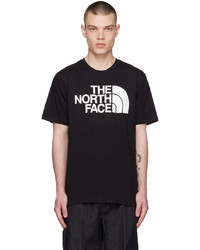 T-shirt girocollo lavorata a maglia nera e bianca di The North Face