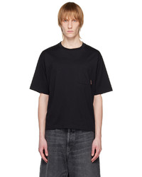 T-shirt girocollo lavorata a maglia nera di Acne Studios