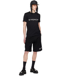 T-shirt girocollo lavorata a maglia nera di Givenchy