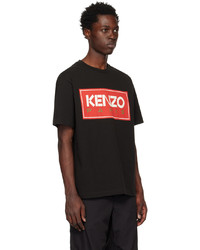 T-shirt girocollo lavorata a maglia nera di Kenzo