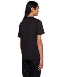 T-shirt girocollo lavorata a maglia nera di Dunhill