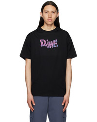 T-shirt girocollo lavorata a maglia nera di Dime
