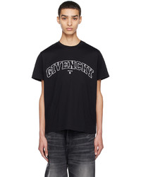 T-shirt girocollo lavorata a maglia nera di Givenchy