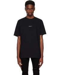 T-shirt girocollo lavorata a maglia nera di Han Kjobenhavn