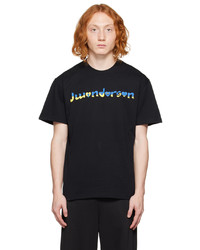 T-shirt girocollo lavorata a maglia nera di JW Anderson