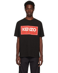 T-shirt girocollo lavorata a maglia nera di Kenzo