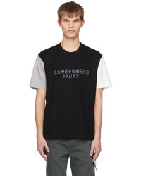 T-shirt girocollo lavorata a maglia nera di Mastermind Japan