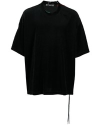 T-shirt girocollo lavorata a maglia nera di Mastermind Japan