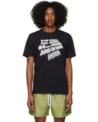 T-shirt girocollo lavorata a maglia nera di Nike