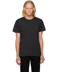 T-shirt girocollo lavorata a maglia nera di rag & bone