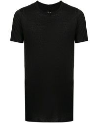 T-shirt girocollo lavorata a maglia nera di Rick Owens