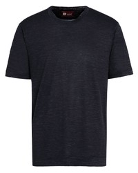 T-shirt girocollo lavorata a maglia nera di Z Zegna