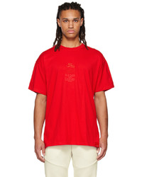 T-shirt girocollo lavorata a maglia rossa di Nike