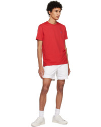 T-shirt girocollo lavorata a maglia rossa di Polo Ralph Lauren