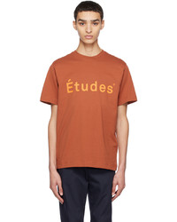 T-shirt girocollo lavorata a maglia terracotta di Études