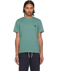 T-shirt girocollo lavorata a maglia verde menta di A.P.C.