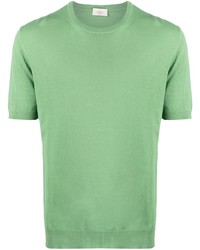 T-shirt girocollo lavorata a maglia verde menta di Altea
