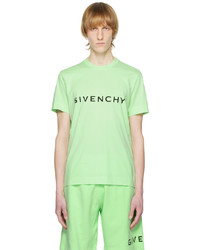 T-shirt girocollo lavorata a maglia verde menta di Givenchy