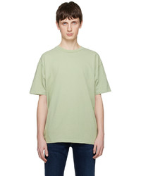 T-shirt girocollo lavorata a maglia verde menta di John Elliott
