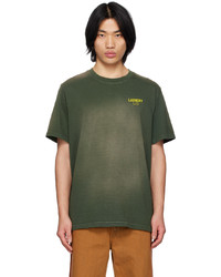 T-shirt girocollo lavorata a maglia verde oliva di Alchemist