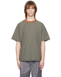 T-shirt girocollo lavorata a maglia verde oliva di F/CE