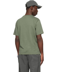 T-shirt girocollo lavorata a maglia verde oliva di AFFXWRKS