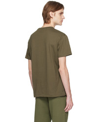T-shirt girocollo lavorata a maglia verde oliva di Polo Ralph Lauren