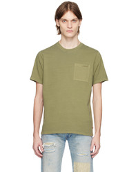 T-shirt girocollo lavorata a maglia verde oliva di Levi's
