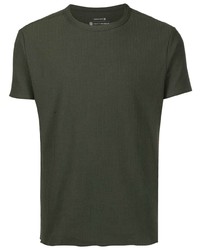 T-shirt girocollo lavorata a maglia verde oliva di OSKLEN