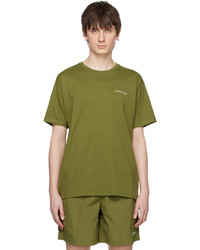 T-shirt girocollo lavorata a maglia verde oliva di Saturdays Nyc