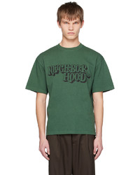 T-shirt girocollo lavorata a maglia verde scuro di Neighborhood
