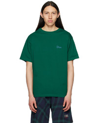 T-shirt girocollo lavorata a maglia verde di Dime