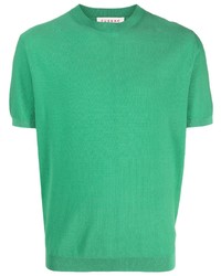T-shirt girocollo lavorata a maglia verde di FURSAC