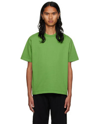 T-shirt girocollo lavorata a maglia verde di Lady White Co