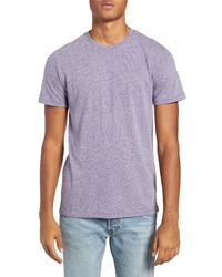 T-shirt girocollo lavorata a maglia viola chiaro