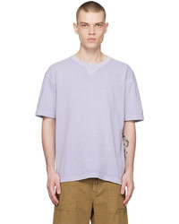 T-shirt girocollo lavorata a maglia viola chiaro di BOSS