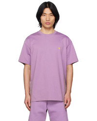 T-shirt girocollo lavorata a maglia viola chiaro di CARHARTT WORK IN PROGRESS