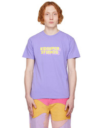 T-shirt girocollo lavorata a maglia viola chiaro di KidSuper