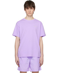 T-shirt girocollo lavorata a maglia viola chiaro di Saturdays Nyc