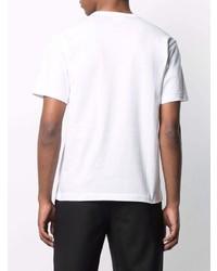 T-shirt girocollo leopardata bianca e nera di Black Comme Des Garçons