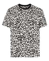 T-shirt girocollo leopardata bianca di Kenzo