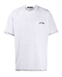 T-shirt girocollo leopardata bianca di Stampd