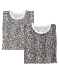 T-shirt girocollo leopardata marrone di Supreme