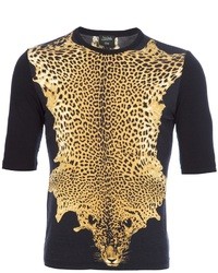 T-shirt girocollo leopardata