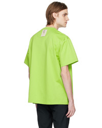 T-shirt girocollo lime di Wooyoungmi