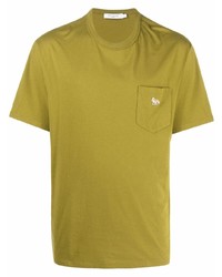 T-shirt girocollo lime di MAISON KITSUNÉ