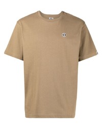 T-shirt girocollo marrone chiaro di AAPE BY A BATHING APE