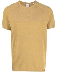 T-shirt girocollo marrone chiaro di Aspesi