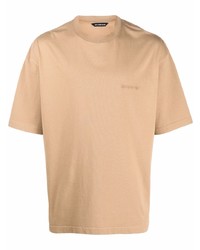 T-shirt girocollo marrone chiaro di Balenciaga