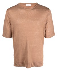 T-shirt girocollo marrone chiaro di Ballantyne